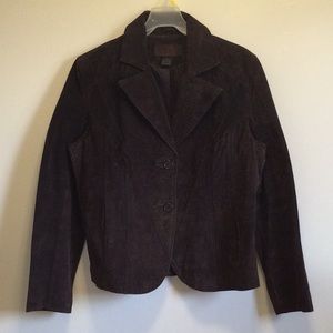 NWOT Siena Leather Dark Brown Jacket/Blazer, size 14